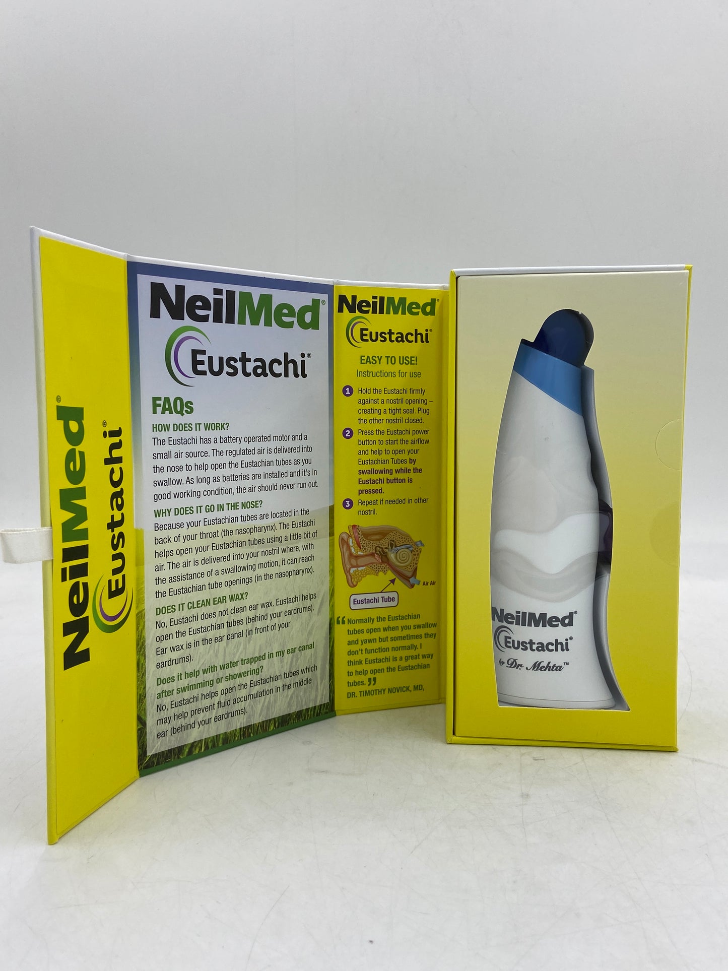 New NeilMed Eustachi Pop Blocked Ears Safely Ear Pressure Relief Device