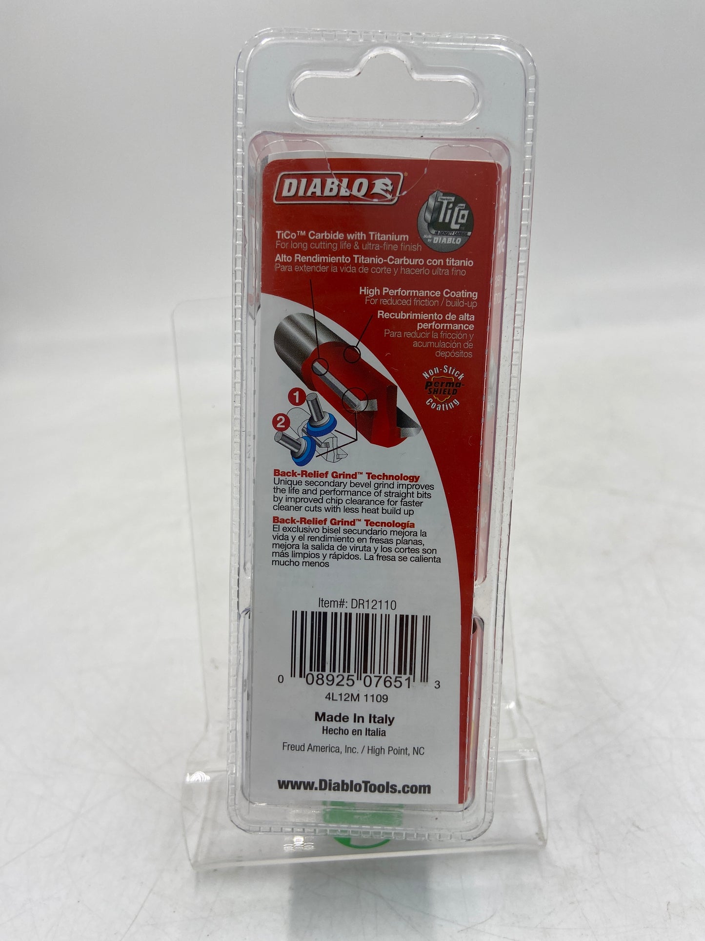 New Diablo 3/8" Diameter 1-1/4" Cut Length Straight Bit Drill Bit DR12110