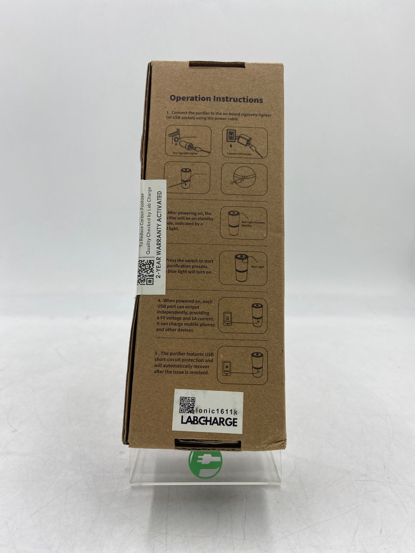 New Labcharge Ionic 1611K Air Purifier IONIC1611K