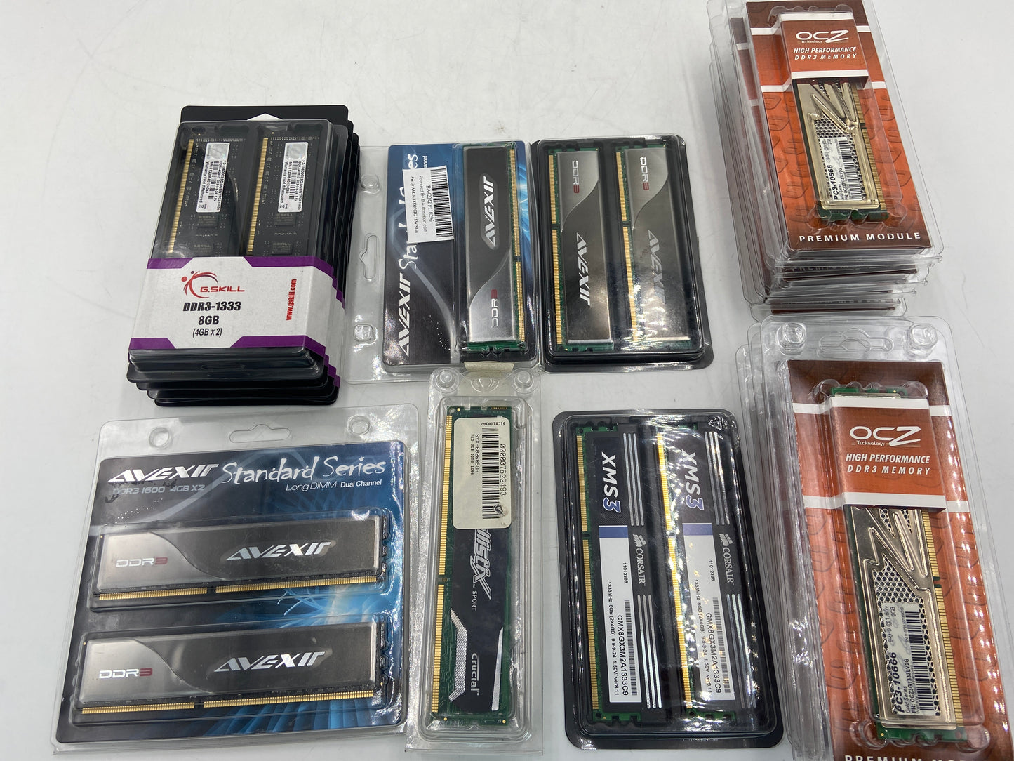 New Open Box Lot of RAM Sticks 23 Total Computer RAM Memory