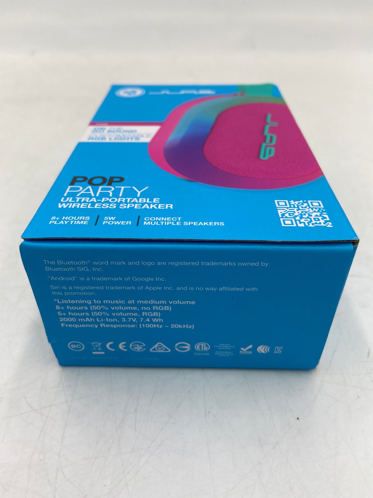 New JLAB POP PARTY (Pink) Ultra-Portable Wireless Speaker SBPOPRPNK123