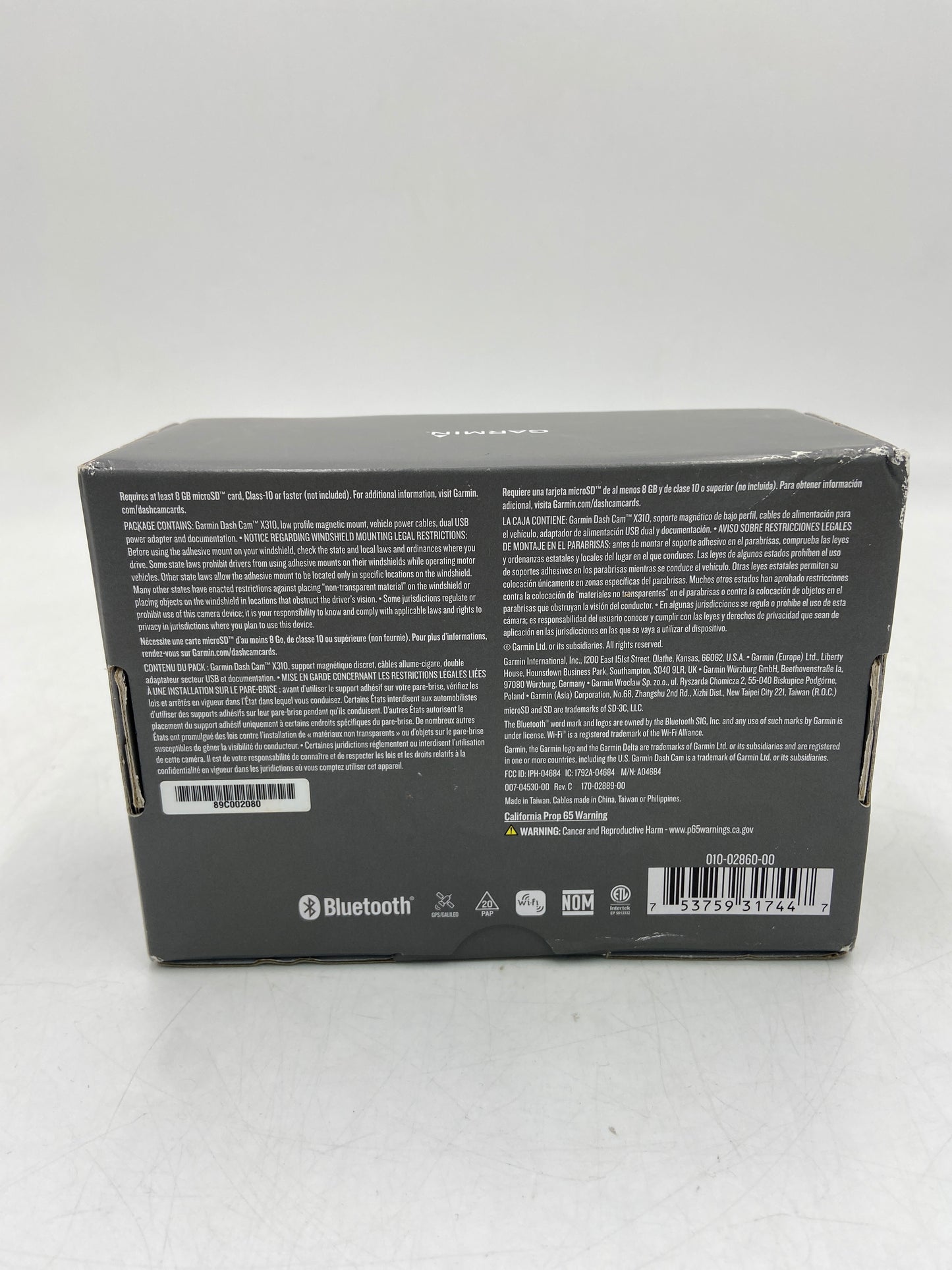 New Garmin X310 Dash Cam 010-02860-00