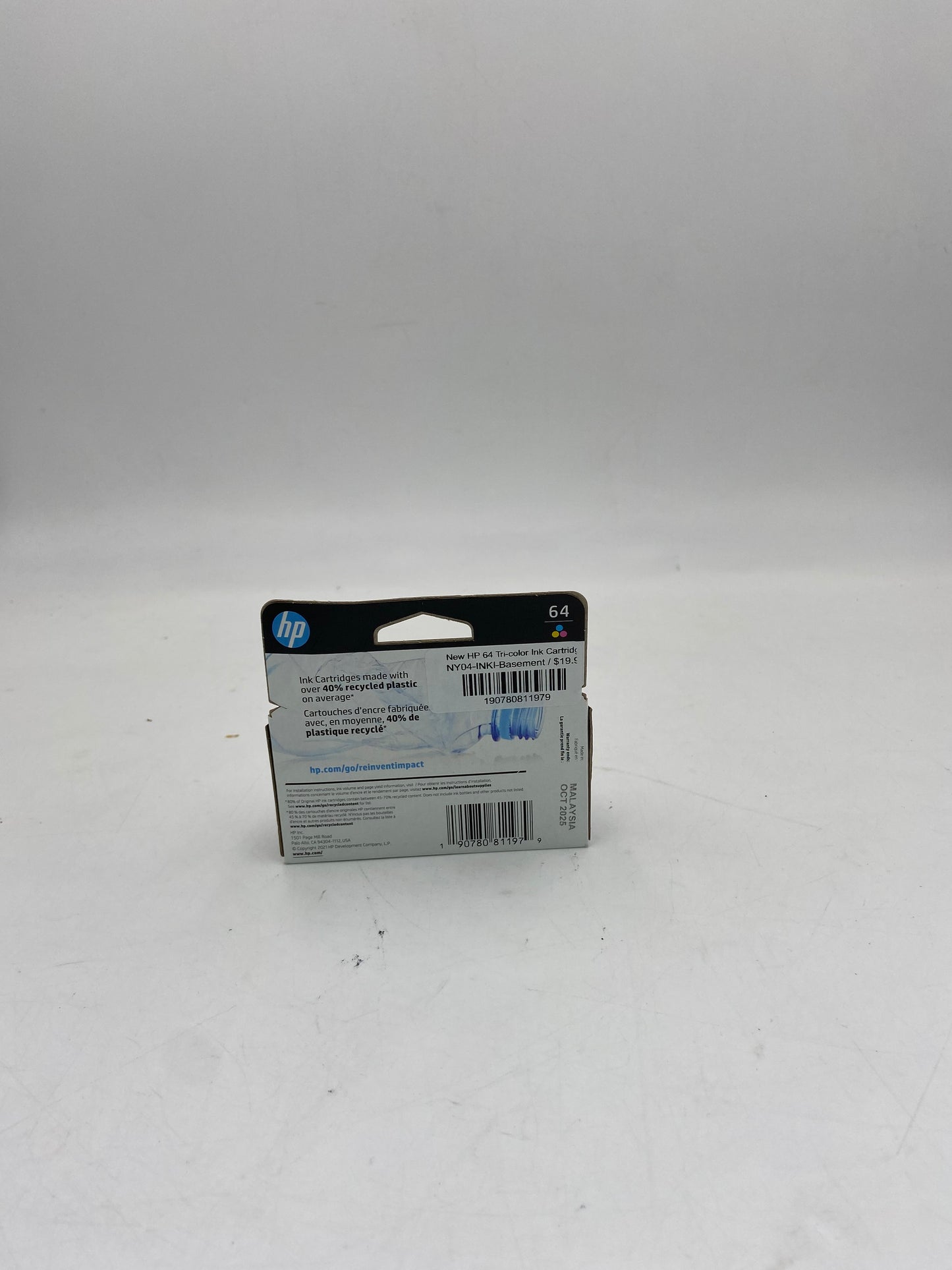 New HP 64 Tri-color Ink Cartridge