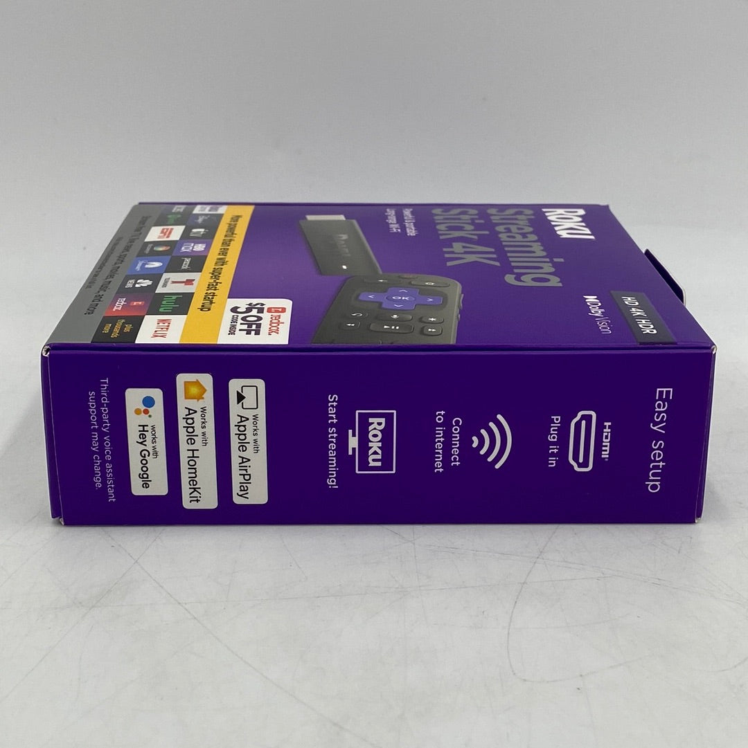 New Open Box Roku Streaming Stick 4K HD HDR TV Wifi Device with Voice Remote 3820R2