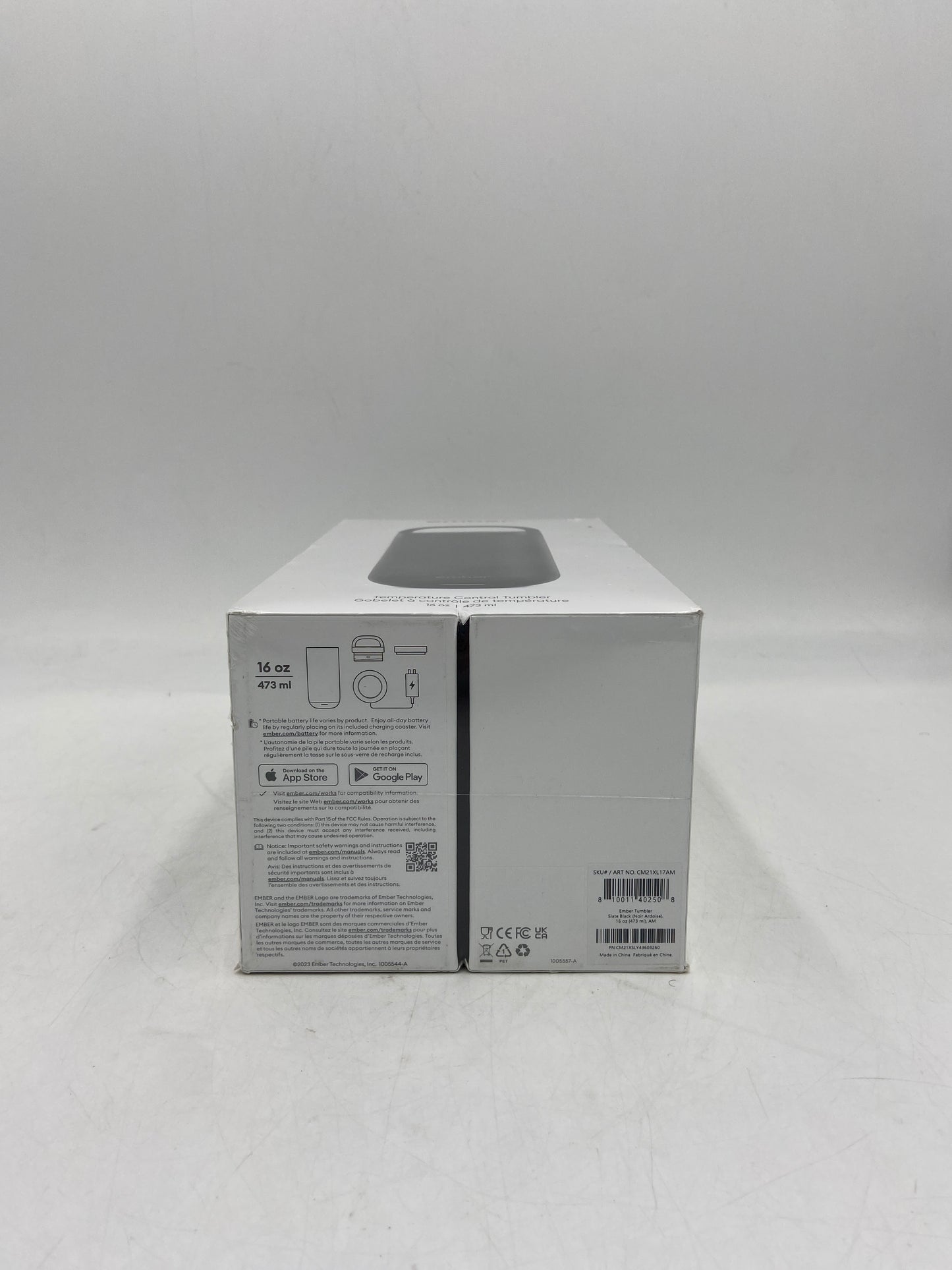 New Ember 16 oz Temperature Control Tumbler SLATE BLACK M21XL17AM