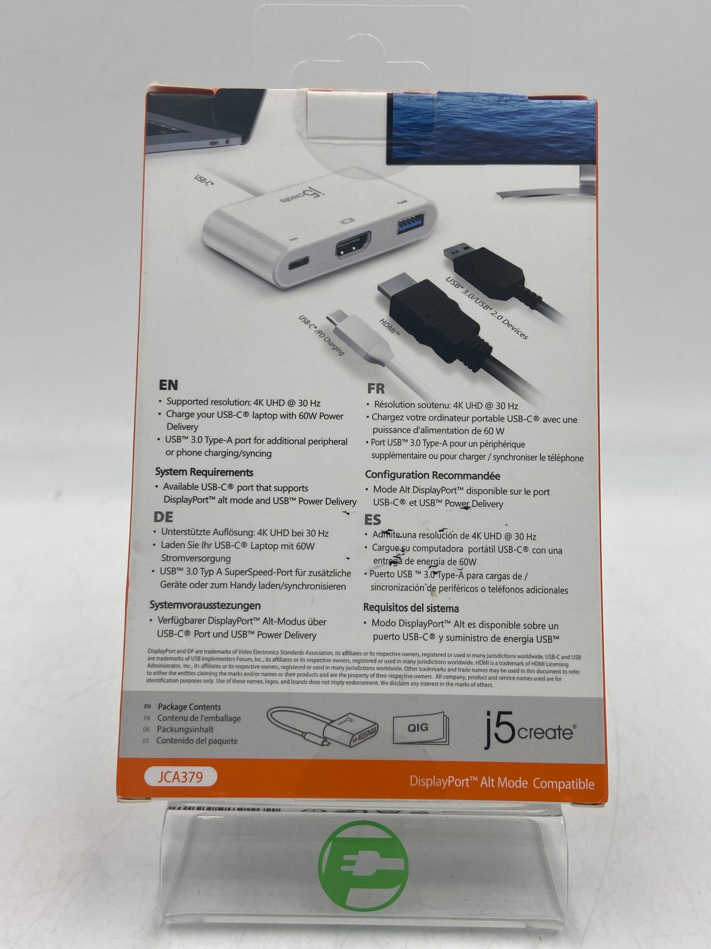 New J5 CREATE USB-C USB-C To HDMI & USB 3.0 With Power Delivery JCA379
