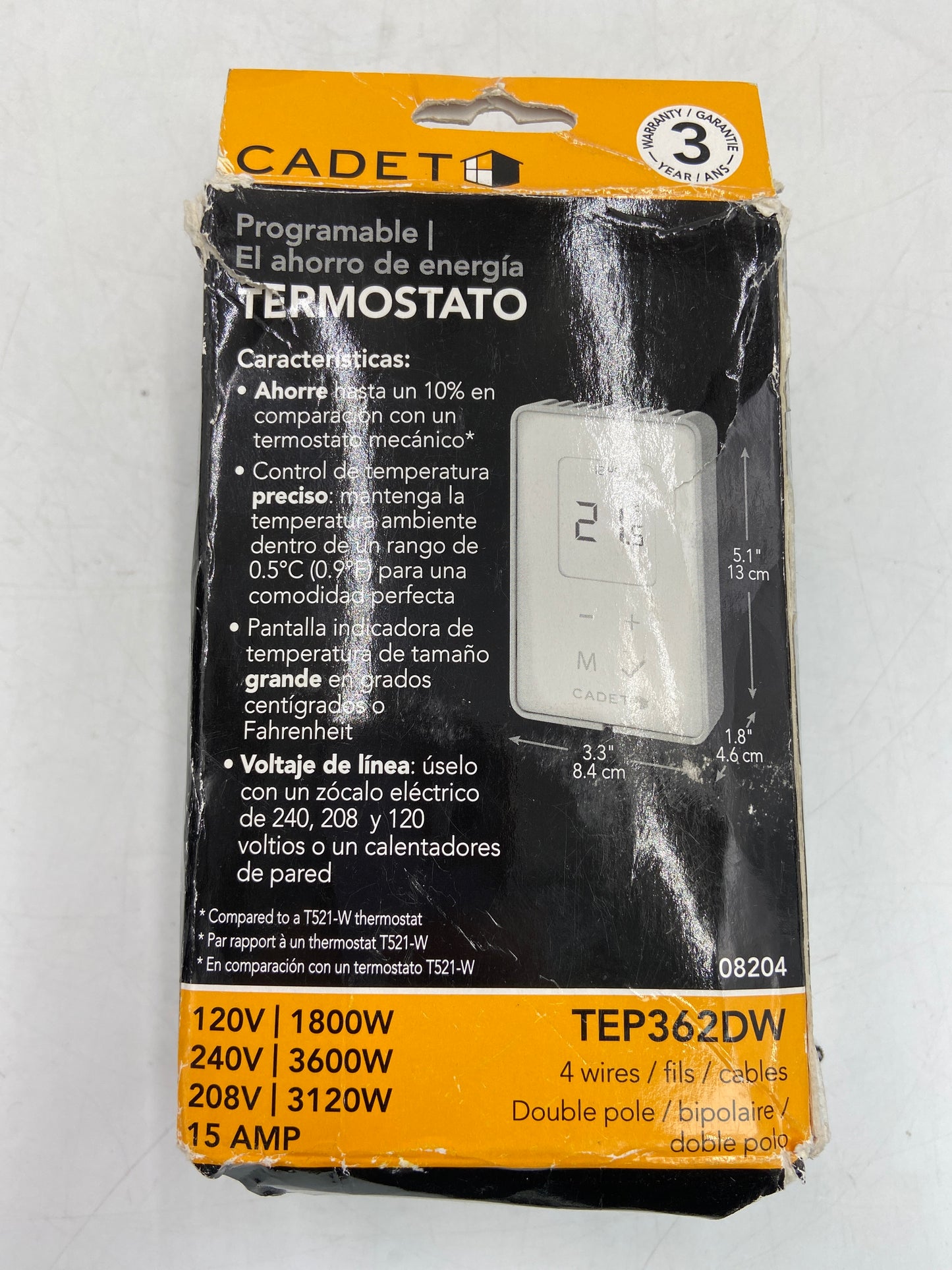 New CADET Thermostat Programmable Thermostat TEP352DW