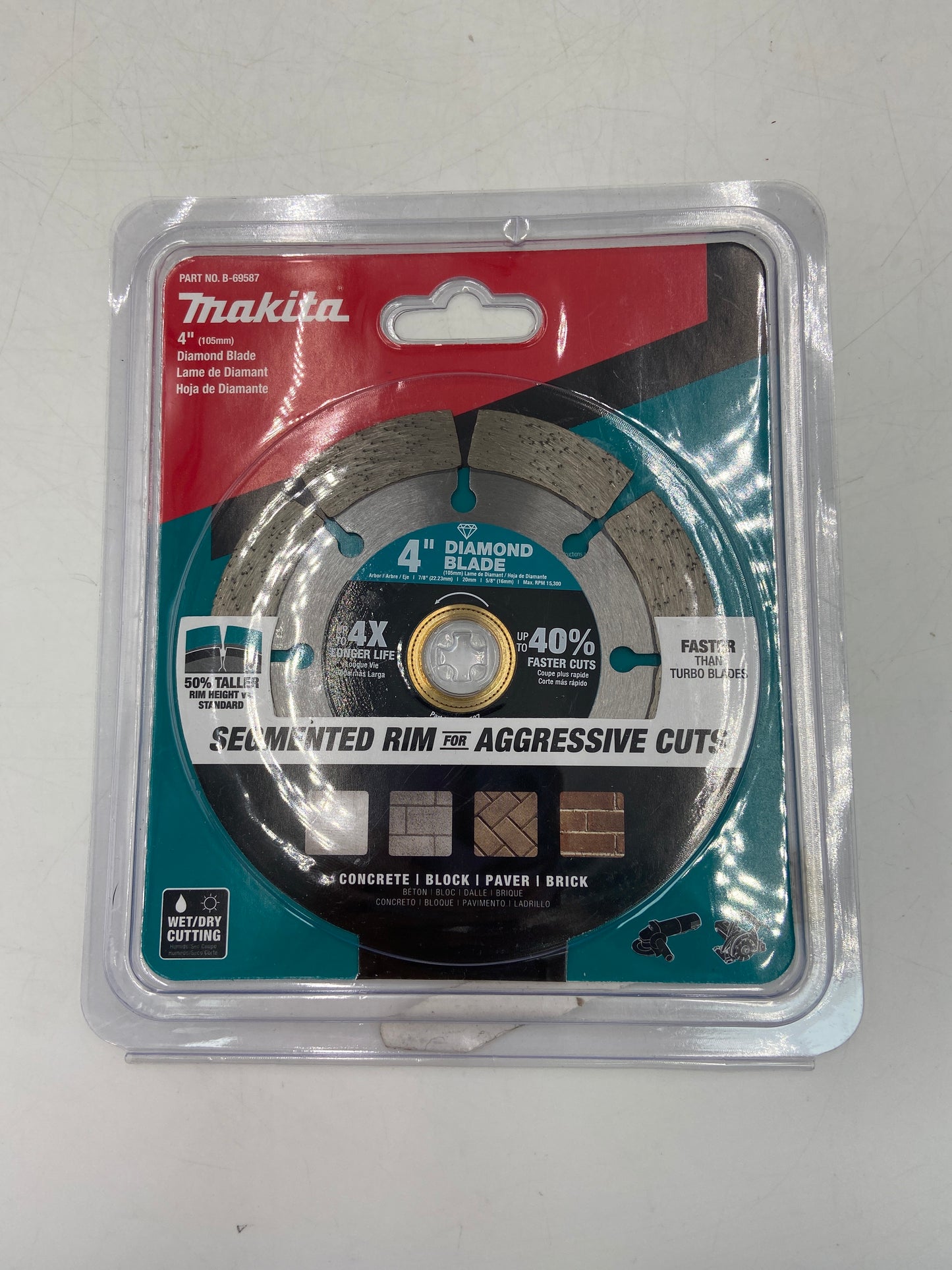 New Makita 4" Segmented Rim Diamond Blade