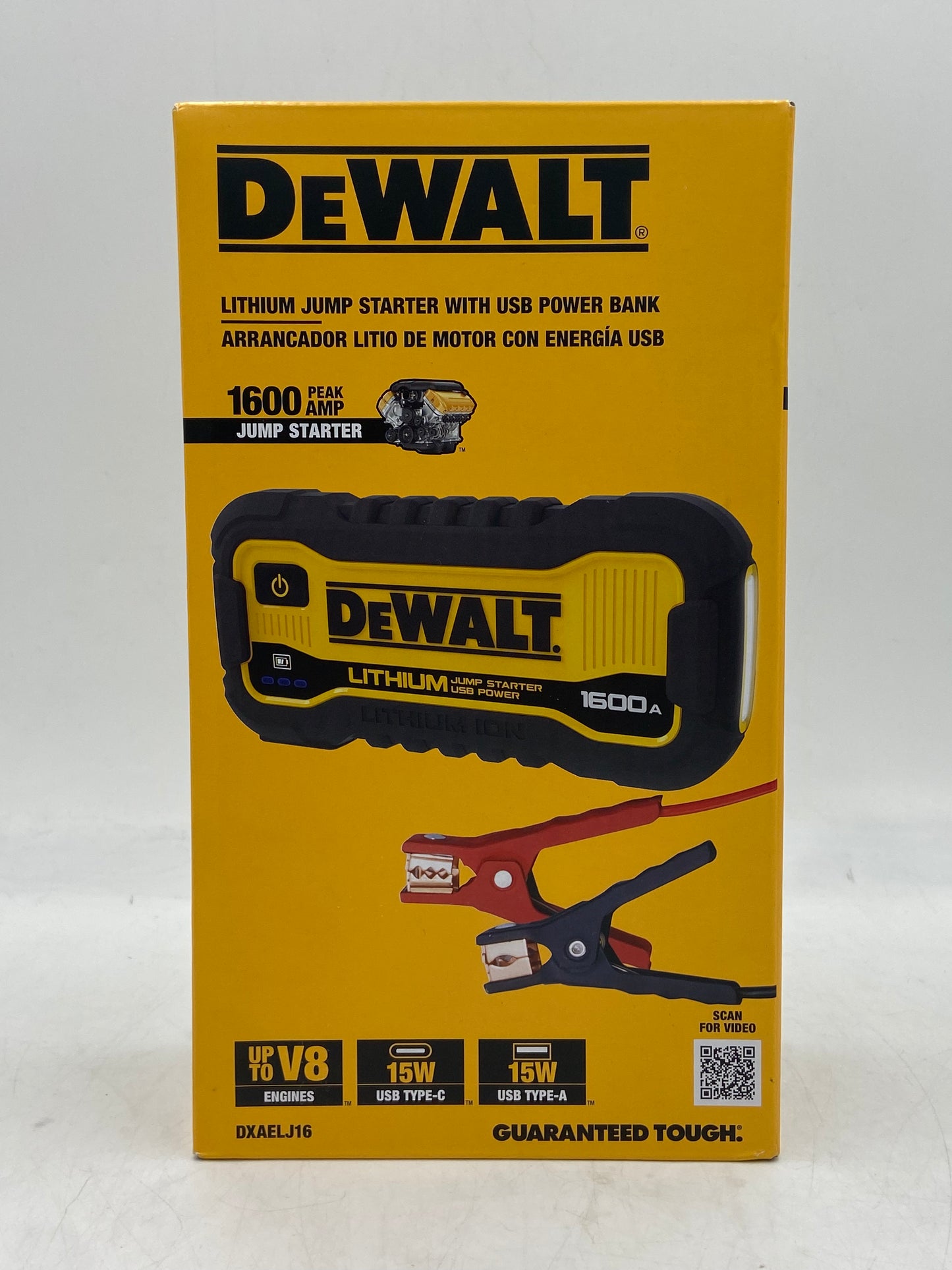 New DEWALT Lithium Jump Starter with USB Power Bank Jump Starter DXAELJ16
