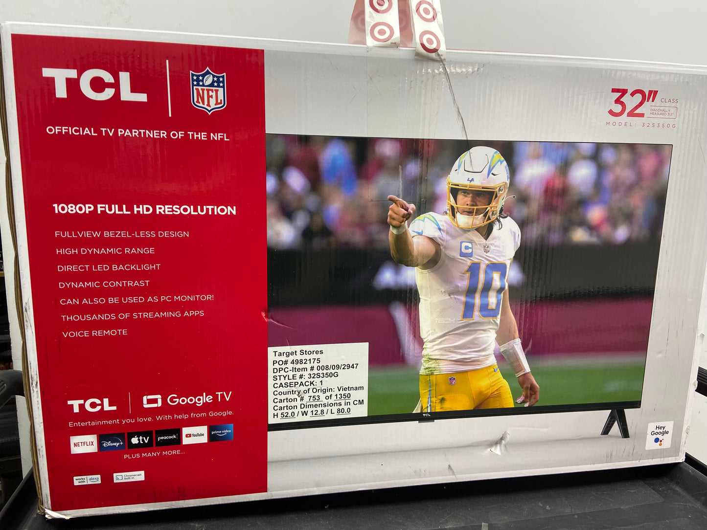 New TCL 32" 32S350G 1080p Full HD Resolution LED 1080p Smart TV