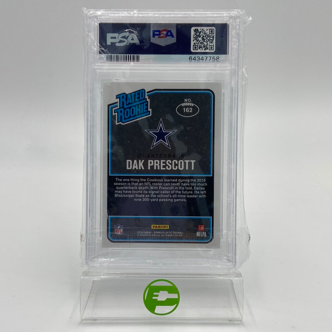 2016 Panini Donruss Optic Dak Prescott Trading Cards 162 NM-MT 8 PSA Verified