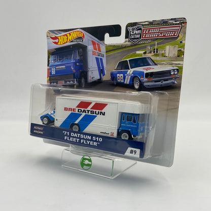 New Hot Wheels Team Transport "71 Datsun 510 Fleet Flyer #9