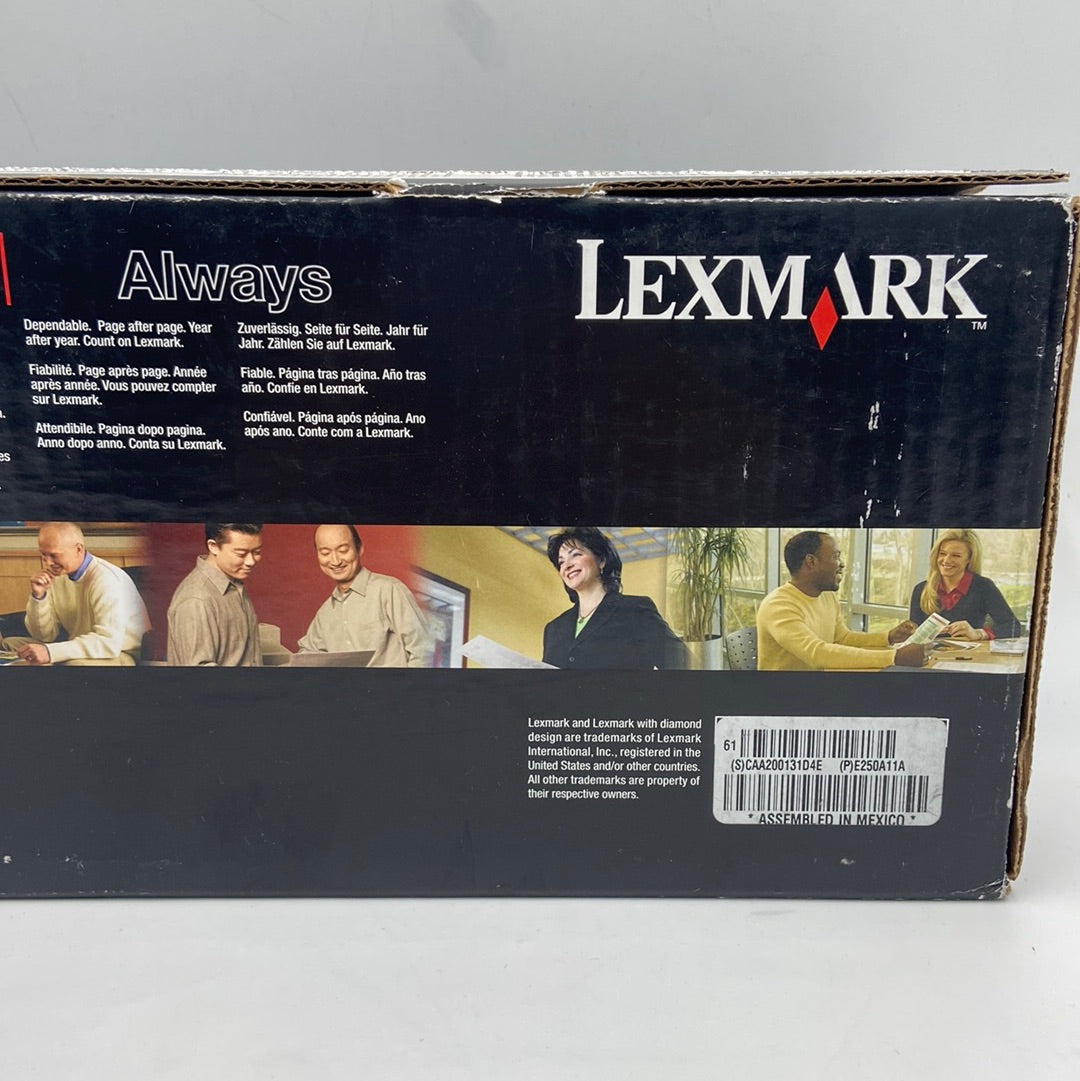 New Open Box Lexmark E250A11A Black Toner Print Cartridge