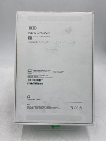 WiFi Only Apple iPad mini (A17 Pro) 128GB Space Gray MXN63LL/A