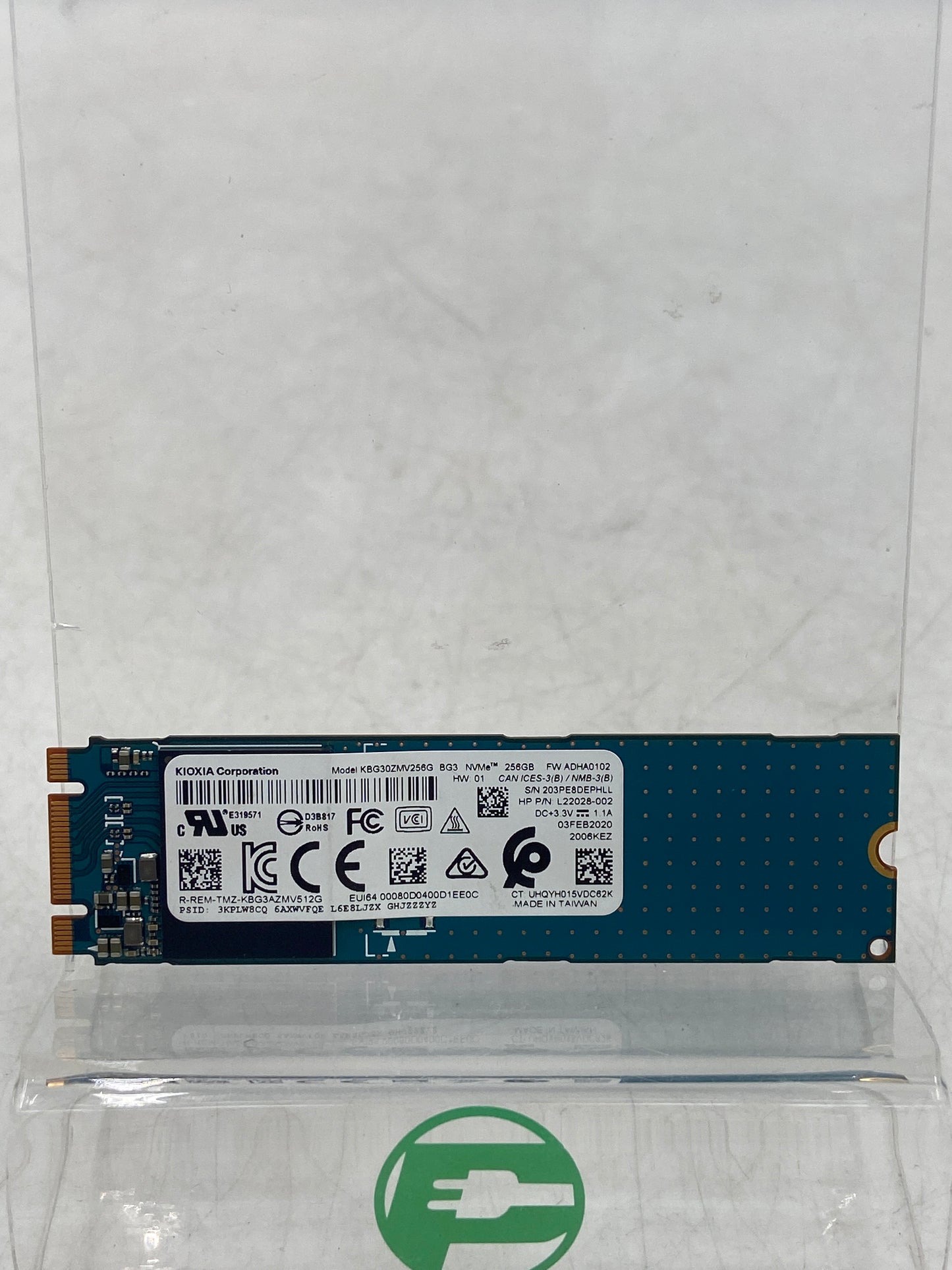 Toshiba Kioxia 2280mm KBG30ZMV256G 256GB M.2 NVMe Gen 3.0 x 4 SSD FW ADHA0102