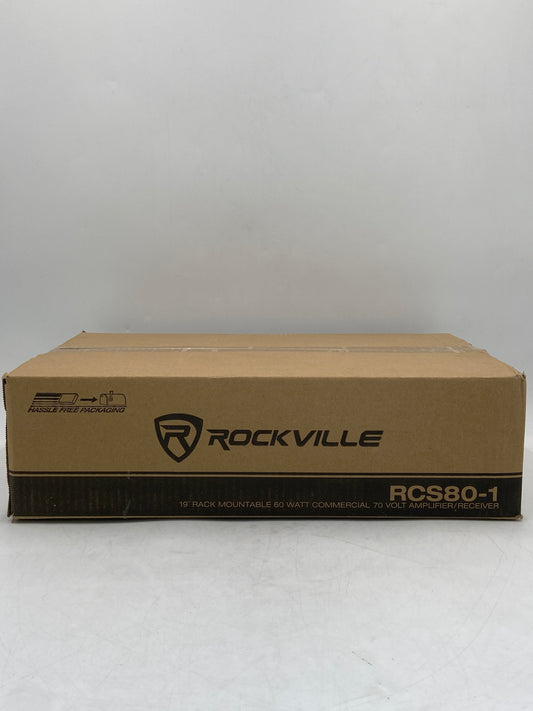 New Rockville 19" Rack Mountable 60W 70V Commercial Amplifier/Receiver  RCS801