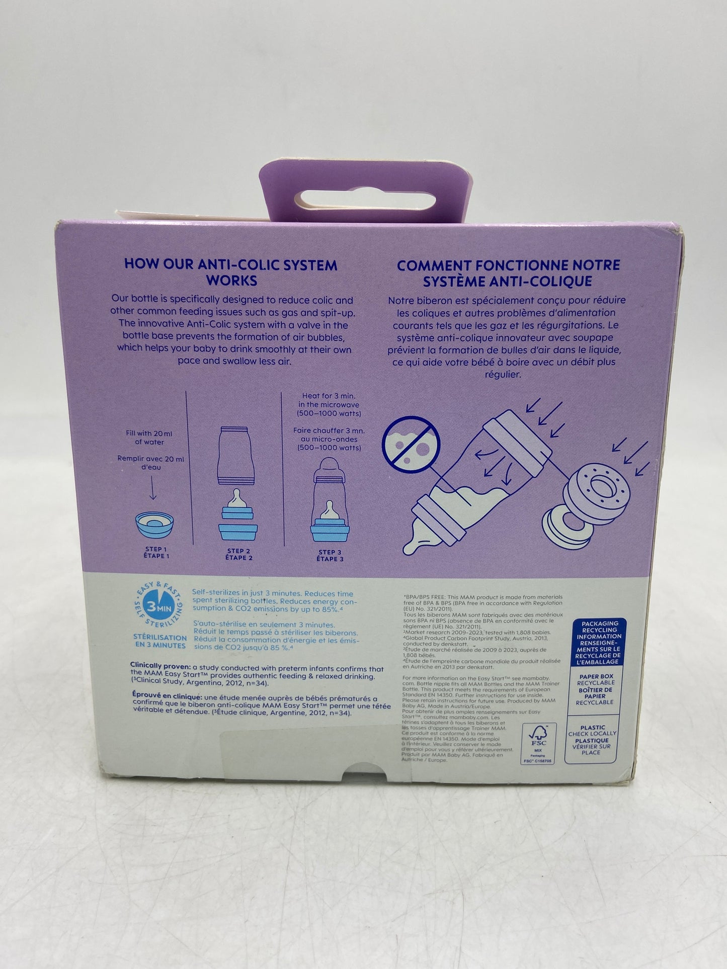 New Mam Easy Start Anti-Colic Extra Slow Bottle Baby Bottle for 0+ Months