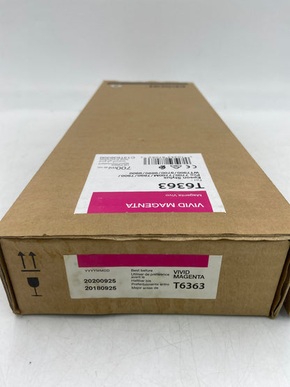New Epson T6363 Vivid Magenta 700ml EXP 2020 Ink Cartridge for Epson Stylus Pro C13T636300