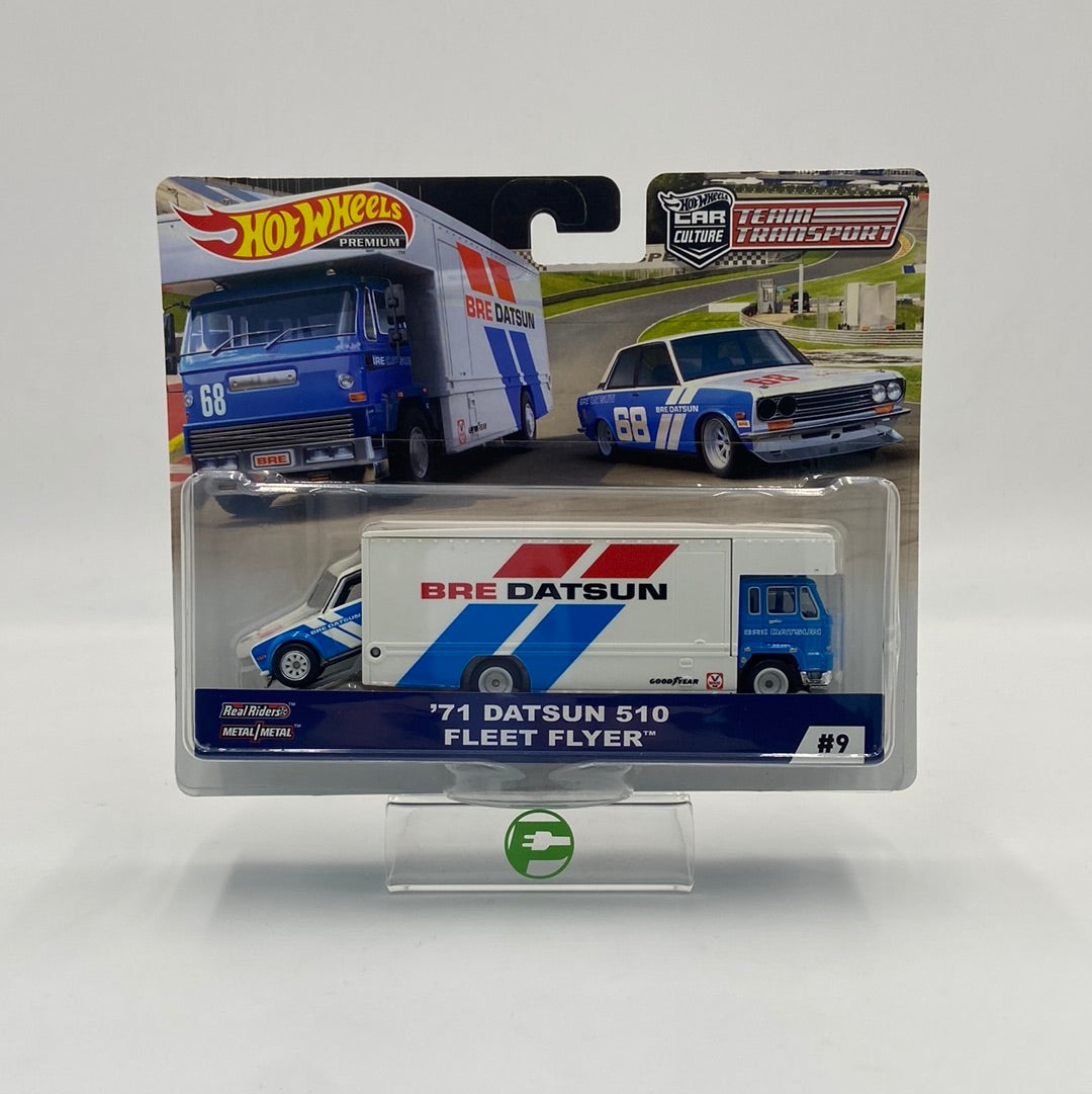 New Hot Wheels Team Transport "71 Datsun 510 Fleet Flyer #9