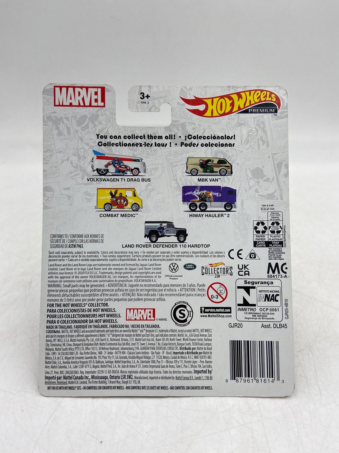 New Hot Wheels Premium Marvel Bundle Lot of 4 Marvel Comics DLB45