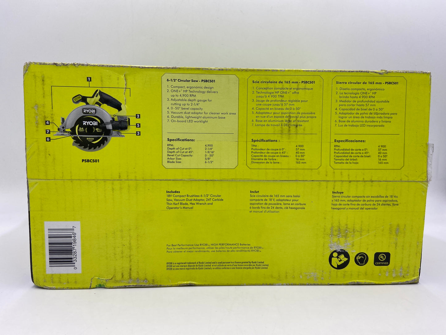 New Ryobi One+ HP Circular Saw PSBCS01B