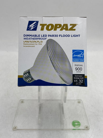 New Topaz LOT OF 6 LED Floodlight PAR30 Flood Light LP30/11/27K/FL/D-46 White
