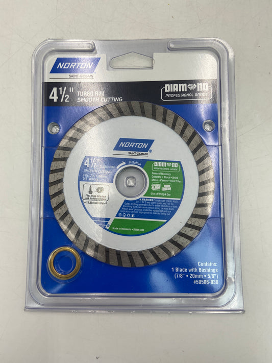 New Norton 4 1/2" Turbo Rim Smooth Cutting Blade