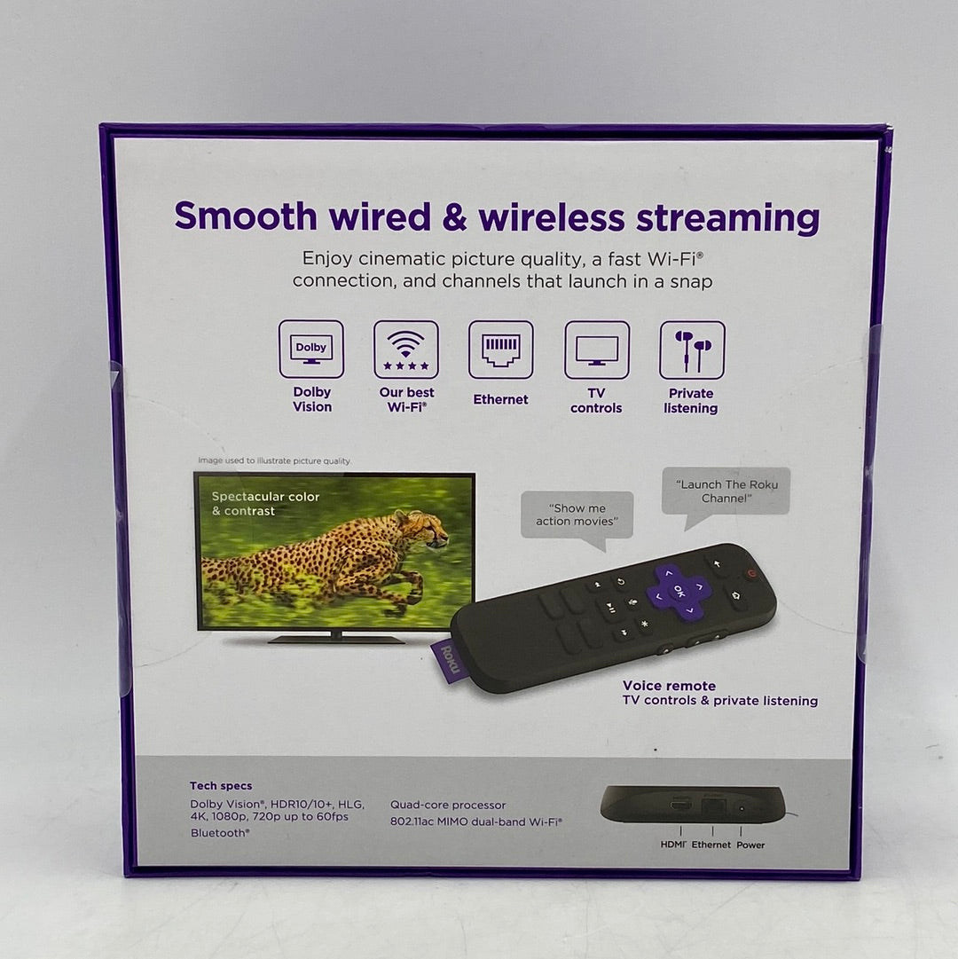 Roku Ultra LT HD 4K HDR Streaming TV Wifi Device with Voice Remote 4801RW