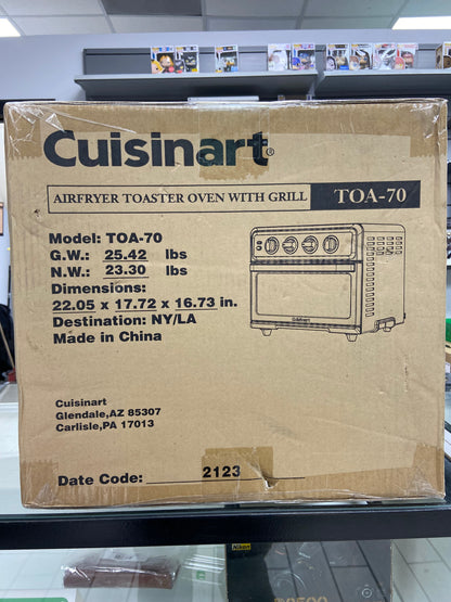 New Cuisinart TOA-70 Air Fryer Toaster Oven with Grill