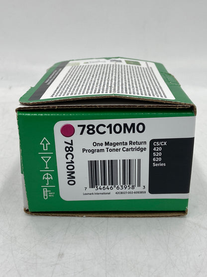 New Lexmark 78C10M0 CS/CX 420 Magenta Toner Cartridge