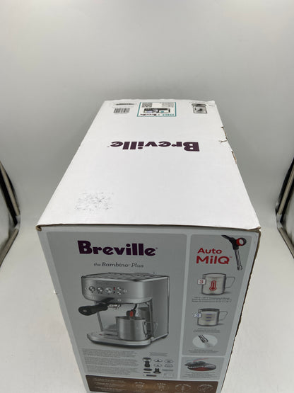 New Breville The Bambino Plus Stainless Steel Coffee Machine BES500 BSS/B
