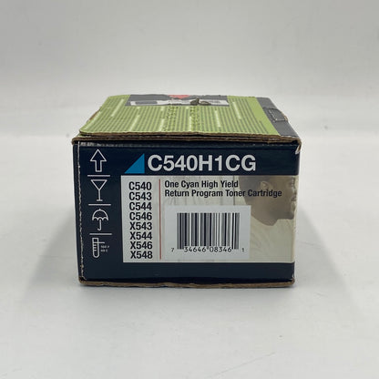 New Lexmark High Yield Toner Cartridge C540H1CG Cyan Ink Cartridge