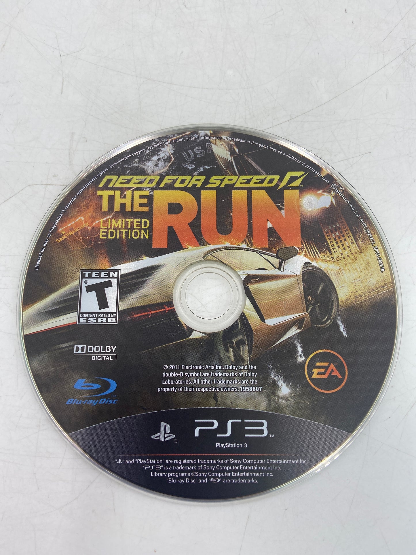 Need For Speed: The Run (Sony PlayStation 3 PS3, 2011)