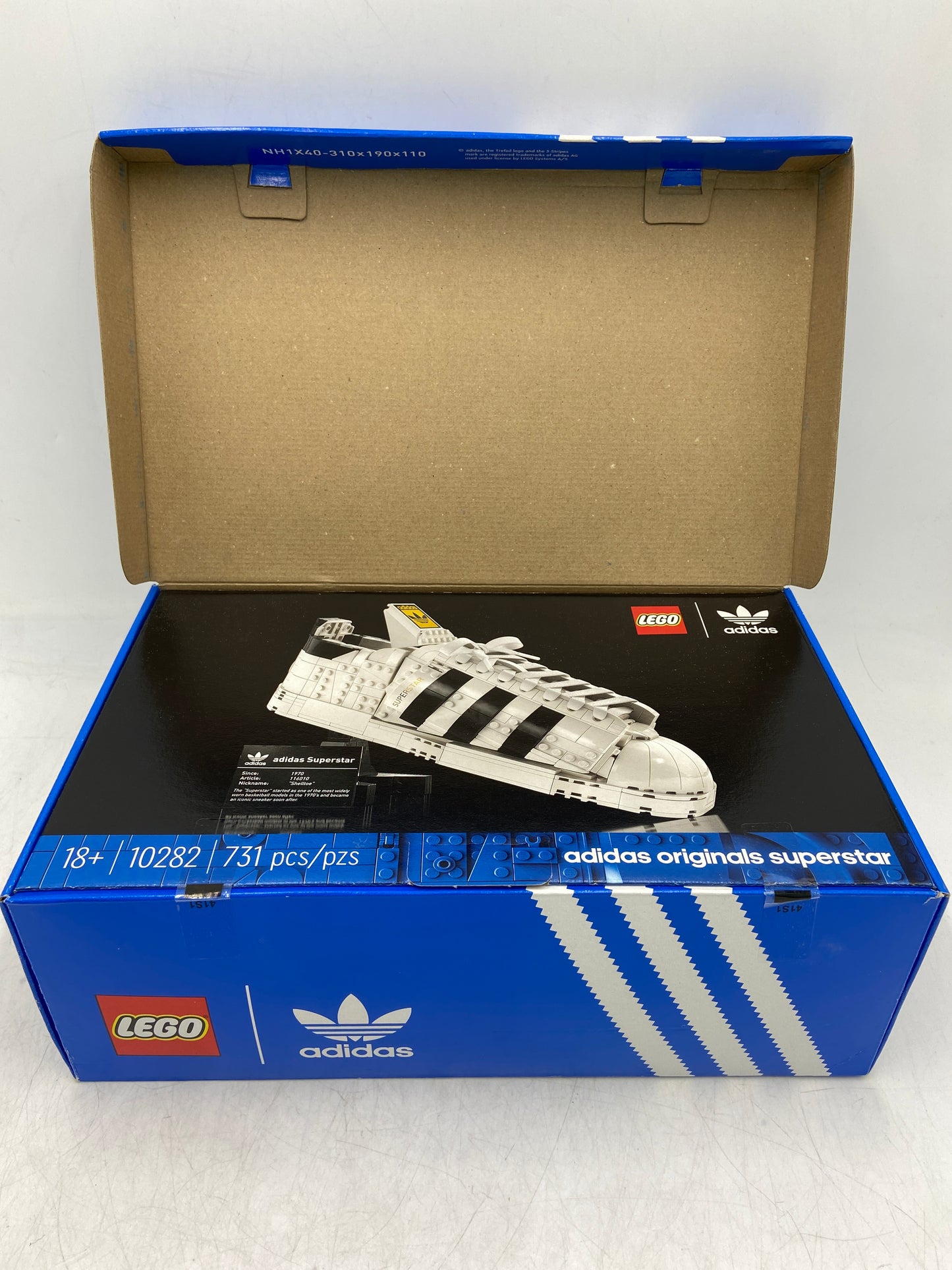 New Lego Adidas Original Superstar 731 pcs 10282 Toy Sneaker Building Set 6332935