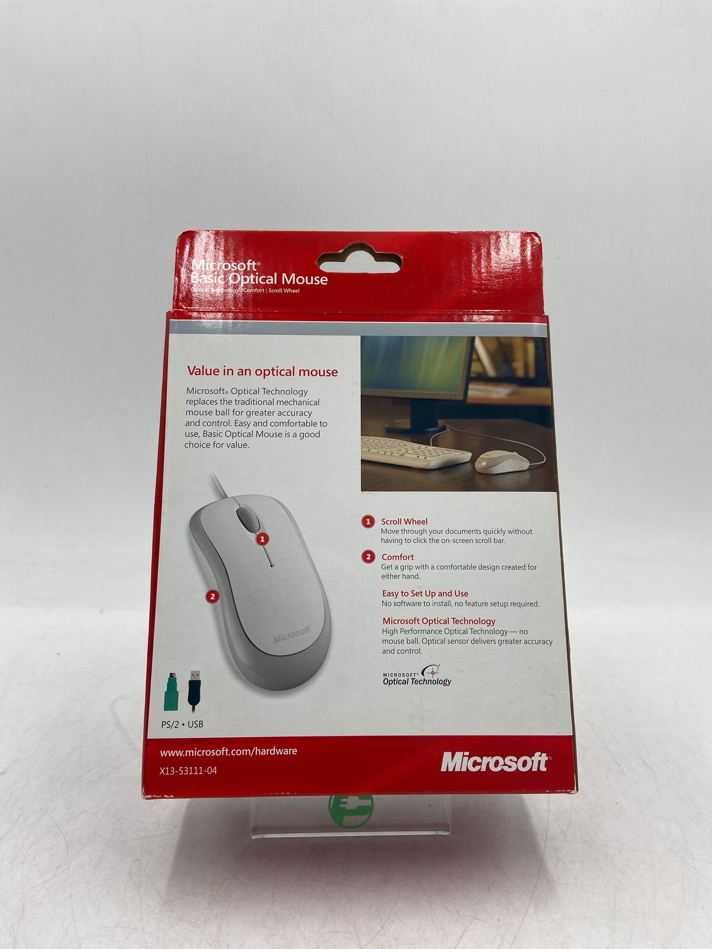 New Microsoft Basic Optical Mouse (PC, Mac, Universal) Desktop Mouse 1113
