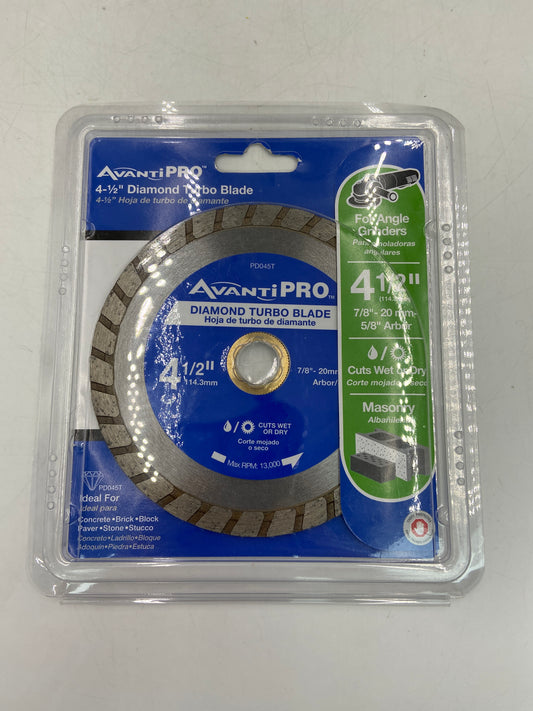 New AvantiPro 4 1/2" Diamond Turbo Blade