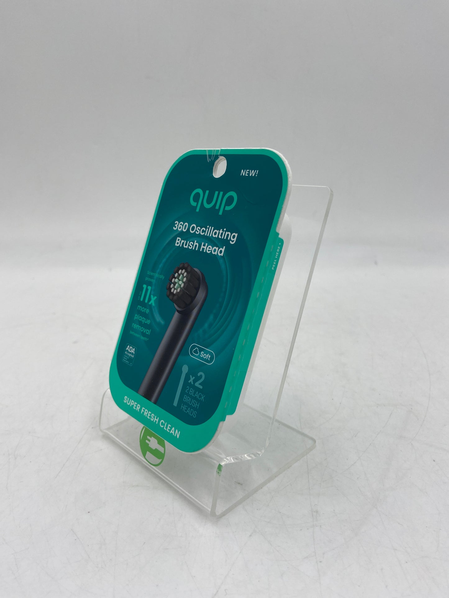 New QUIP 360 OSCILLATING BRUSH HEAD 2 PACK Electric Toothbrush Head 920-00277