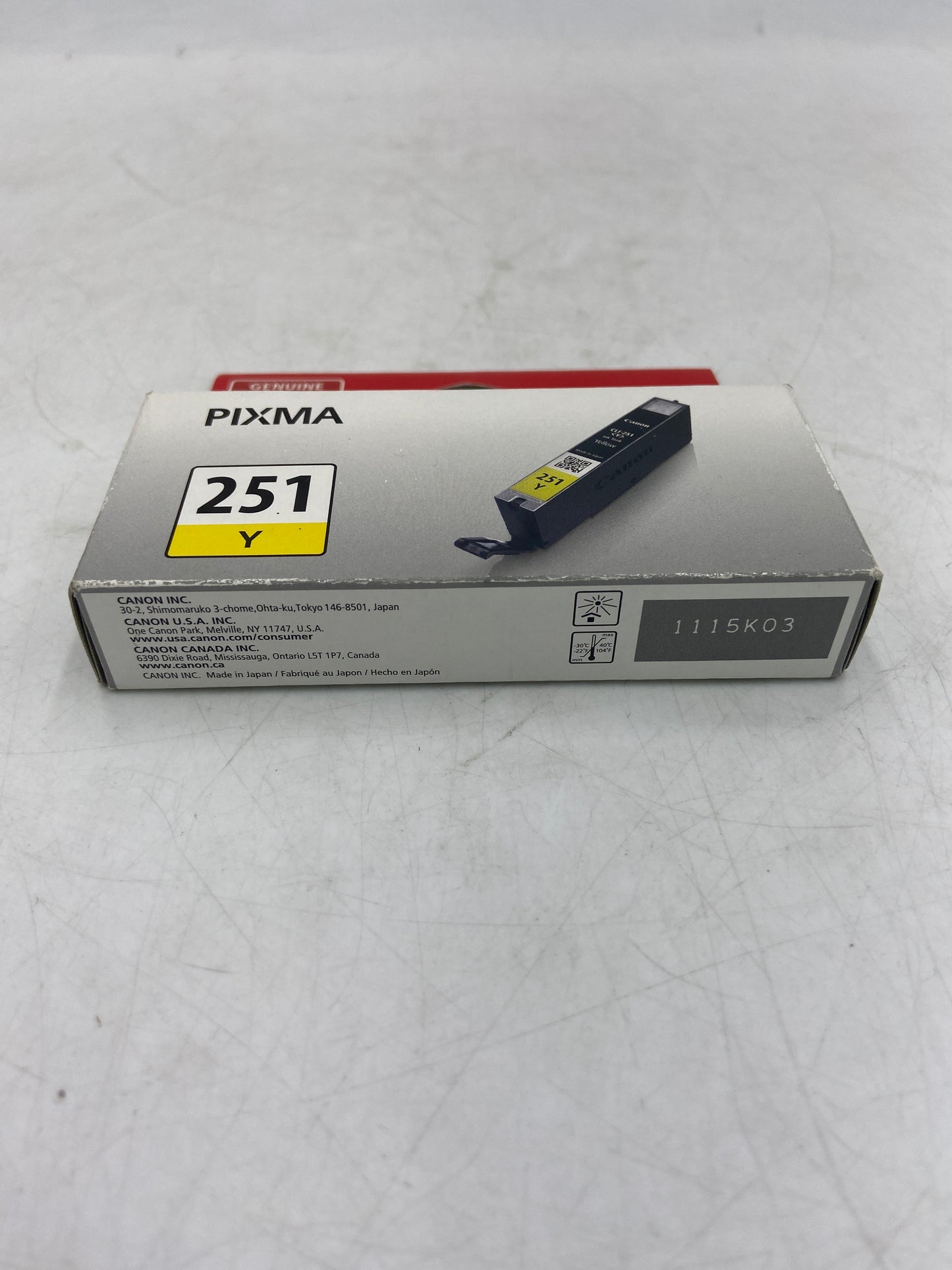 New Lot of 2 Canon 251 CLI-251 Yellow Ink Cartridge