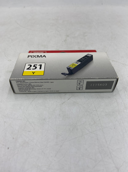 New Lot of 2 Canon 251 CLI-251 Yellow Ink Cartridge