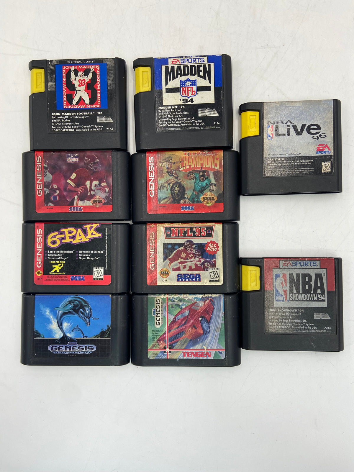SEGA Lot of Sega Genesis Games Video Game Lot 10 Games Total Not Tested