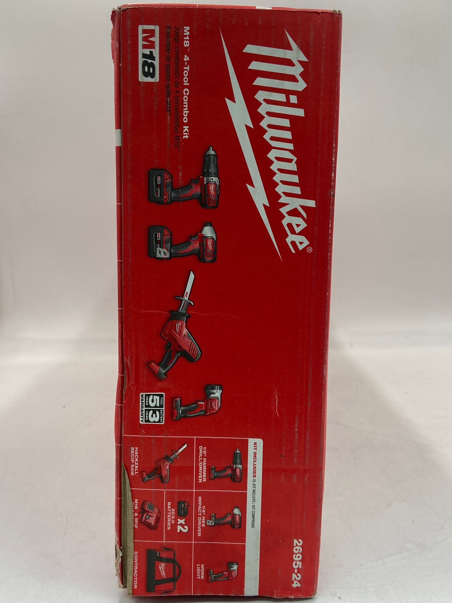 New Milwaukee 2695-24 M18 18V M18 4-Tool Combo Kit