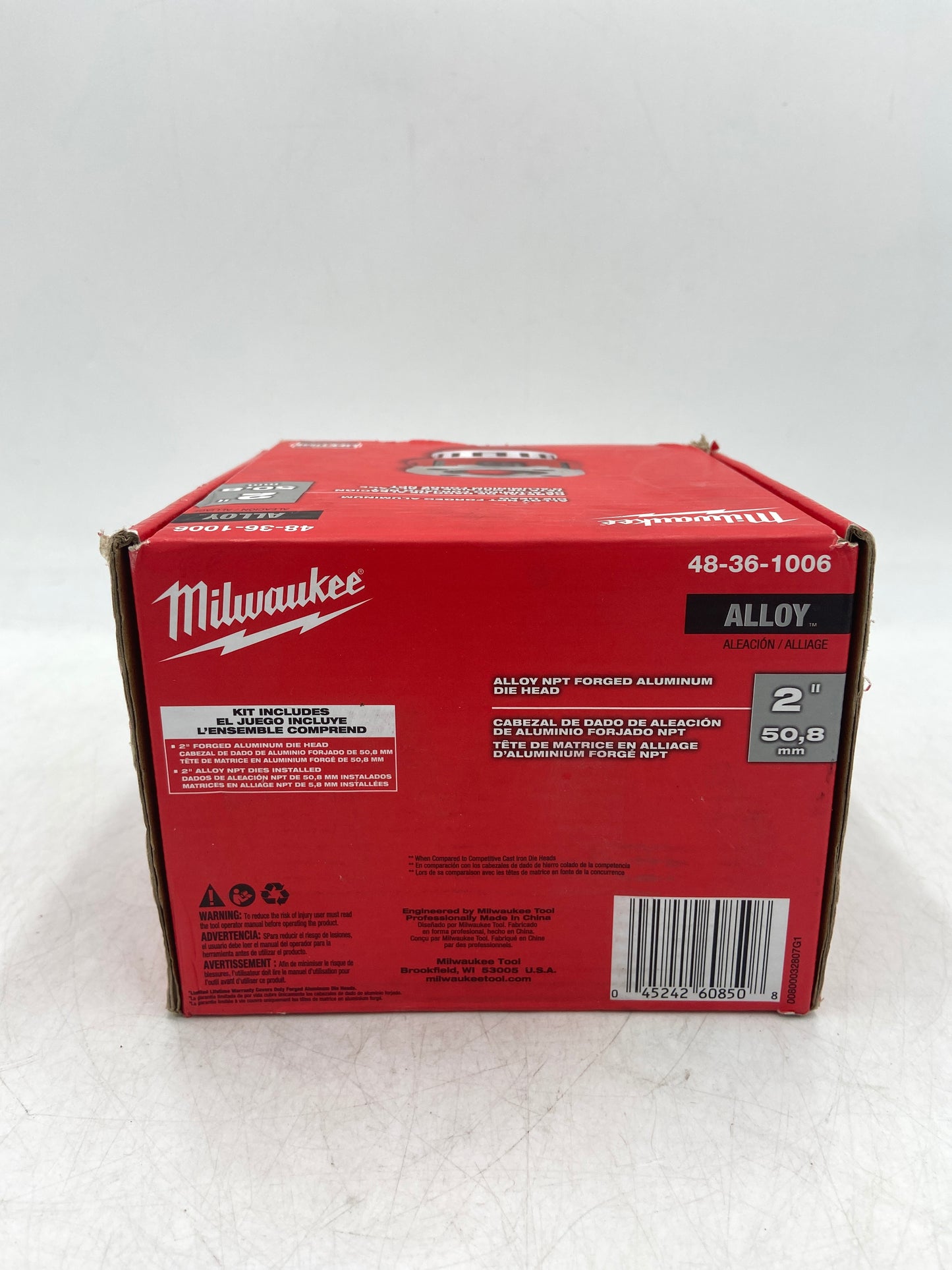 New Milwaukee 48-36-1006 Alloy NPT Forged Aluminum Die Head Power Tool Equipment (Copy)