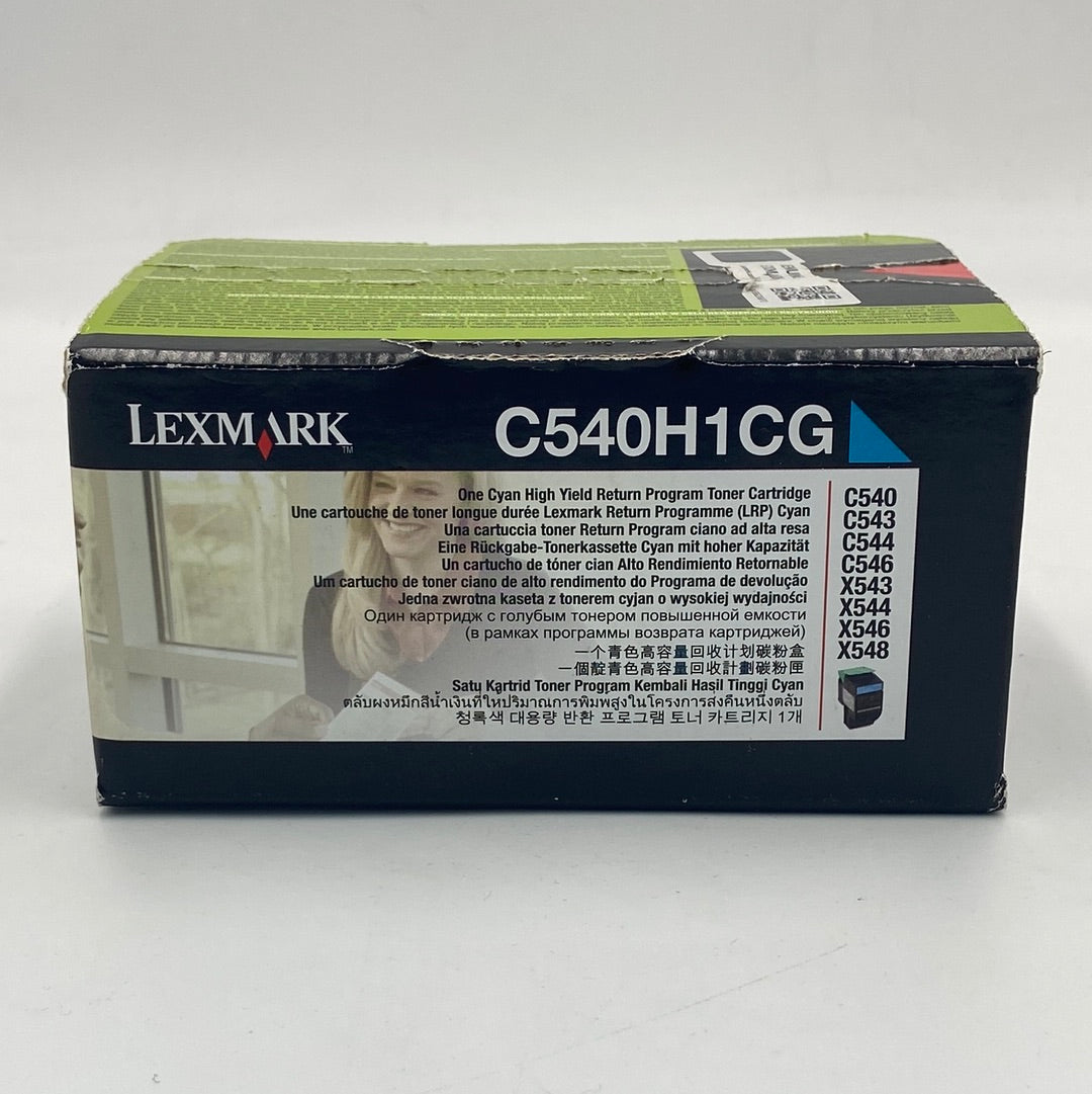 New Lexmark High Yield Toner Cartridge C540H1CG Cyan Ink Cartridge