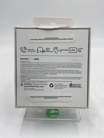 Samsung Galaxy Buds FE White Wireless ANC In-Ear Bluetooth Earbuds SM-R400N