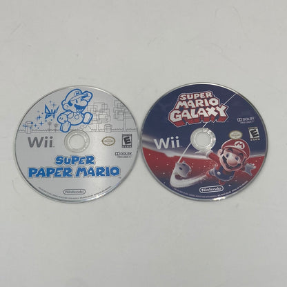 Pair of 2 Nintendo Wii Super Paper Mario & Super Mario Galaxy Games