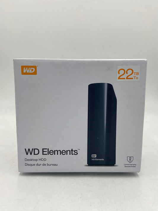 New WD ELEMENTS DESKTOP HDD 22TB External Hard Drive WDBWLG0220HBK
