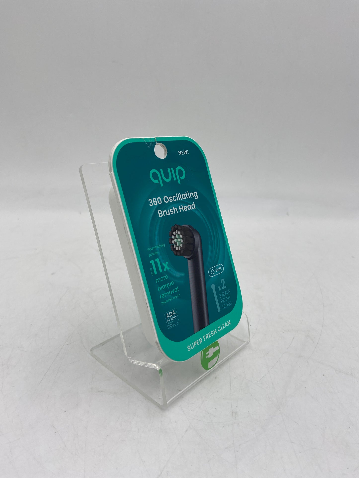 New QUIP 360 OSCILLATING BRUSH HEAD 2 PACK Electric Toothbrush Head 920-00277