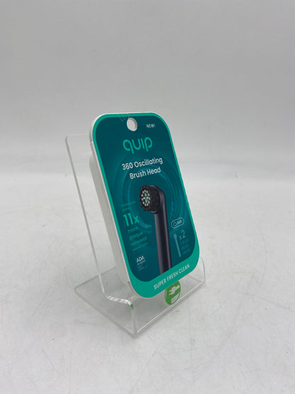 New QUIP 360 OSCILLATING BRUSH HEAD 2 PACK Electric Toothbrush Head 920-00277