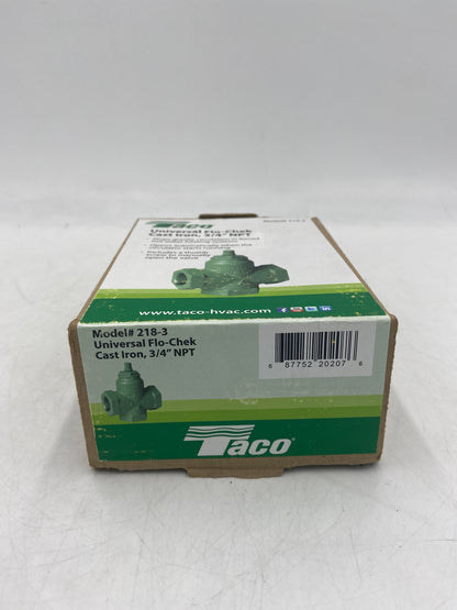 New Taco 3/4" NPT Cast Iron Universal Flo-Check 218-3