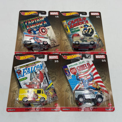 New Hot Wheels Premium Marvel Bundle Lot of 4 Marvel Comics DLB45